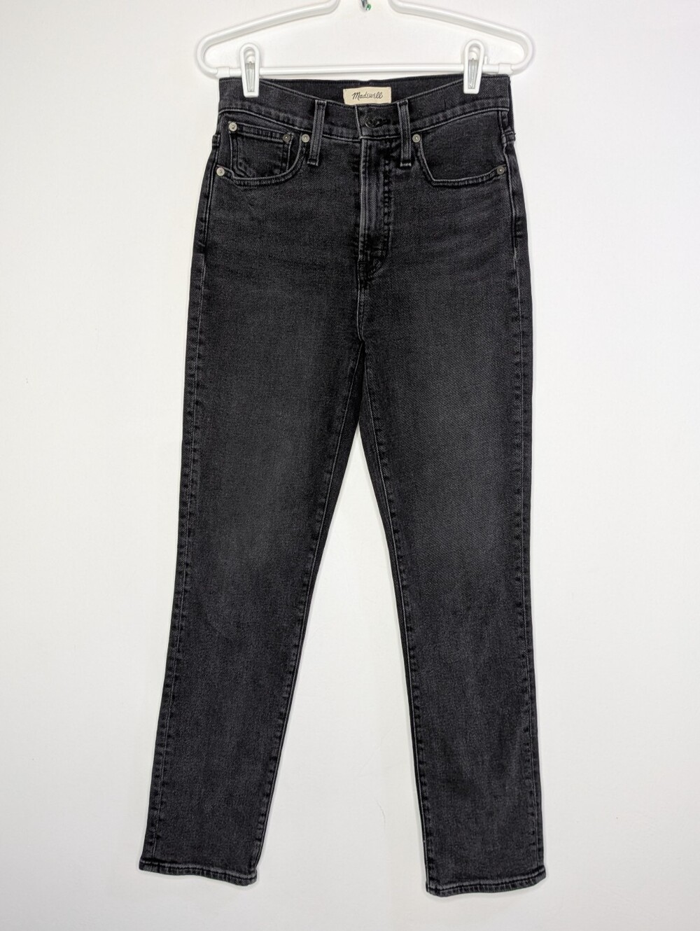 Madewell The Perfect Vintage Jean Black Cotton Blend Denim High Rise 25
